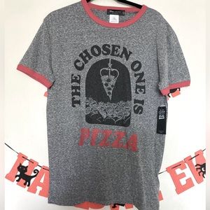 NWT Disney Toy Story Pizza Claw Machine Grey Ringer Tee